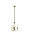 Elstead WAVERLY Chandelier E27 3x60W Brass KL-WAVERLY3-NBR