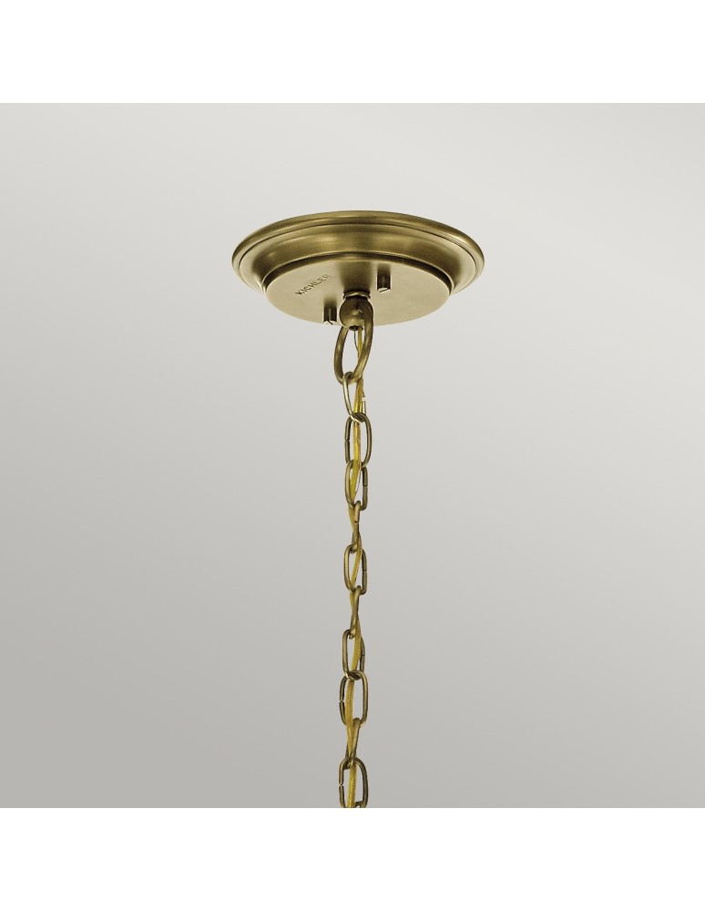 Retro chandeliers - Elstead WAVERLY Chandelier E27 3x60W Brass KL-WAVERLY3-NBR - product kolory-swiatla.pl 2