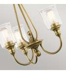 Retro chandeliers - Elstead WAVERLY Chandelier E27 3x60W Brass KL-WAVERLY3-NBR - product 3