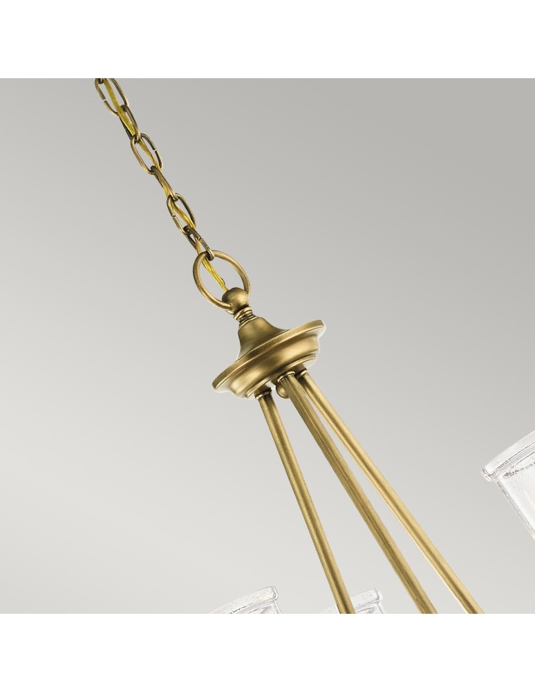 Retro chandeliers - Elstead WAVERLY Chandelier E27 3x60W Brass KL-WAVERLY3-NBR - product kolory-swiatla.pl 4