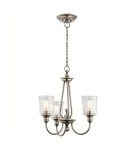 Retro chandeliers - Elstead WAVERLY E27 3x60W Zinc Chandelier KL-WAVERLY3-CLP - product 1