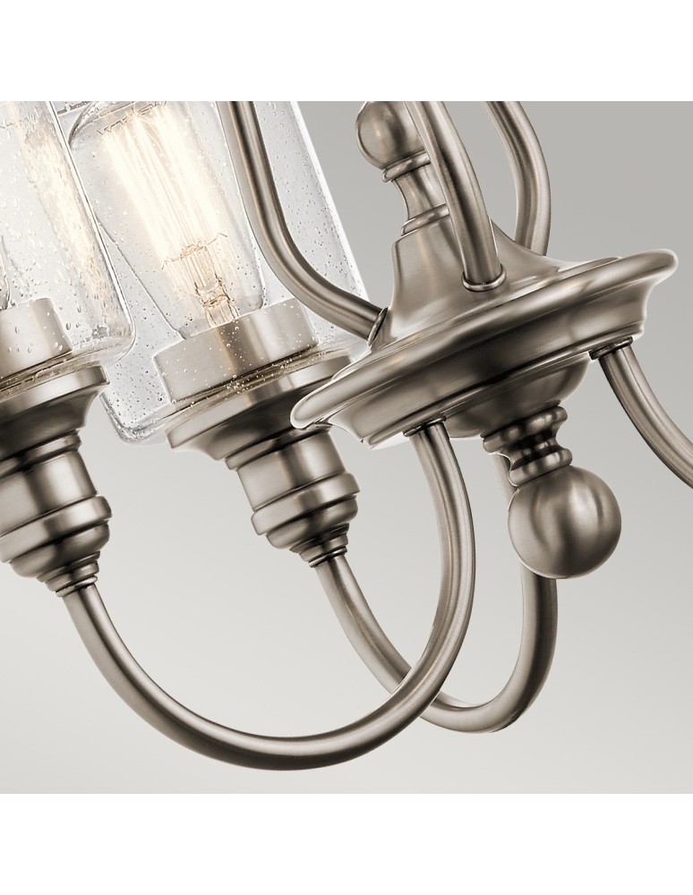 Retro chandeliers - Elstead WAVERLY E27 3x60W Zinc Chandelier KL-WAVERLY3-CLP - product kolory-swiatla.pl 4