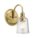 Wall lamps - Elstead WAVERLY Wall lamp E27 1x60W Brass KL-WAVERLY1-NBR - product 1