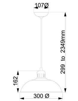 Elstead Lighting Interior Pendant FRANKLIN 1x60W E27 FRANKLIN/P CR - product 2