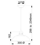 Pendant lamps - Elstead Lighting Interior Pendant FRANKLIN 1x60W E27 FRANKLIN/P GY - product 2