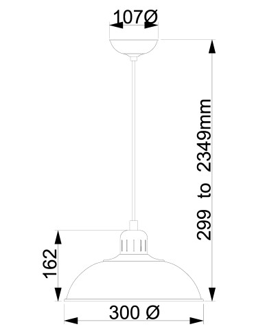Elstead Lighting Interior Pendant FRANKLIN 1x60W E27 FRANKLIN/P RED - product 2