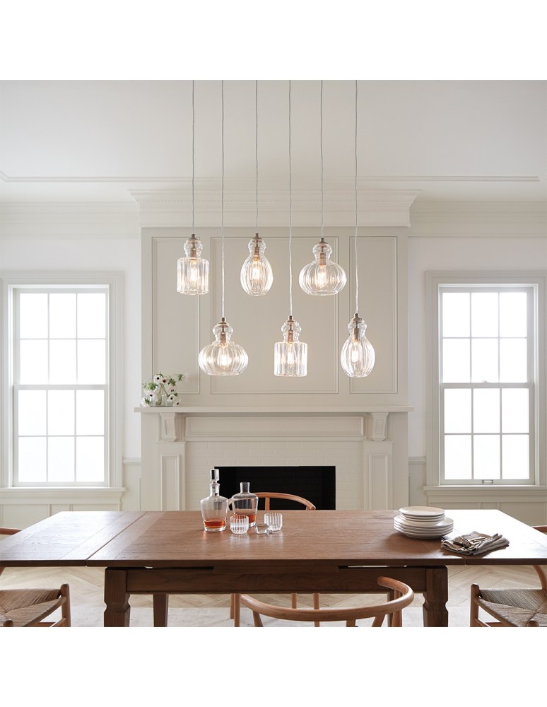 Pendant lamps - Elstead RIVIERA Pendant E27 1x60W Nickel KL-RIVIERA-P-C - product kolory-swiatla.pl 5