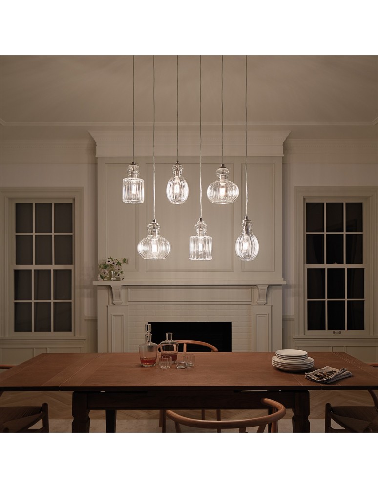 Pendant lamps - Elstead RIVIERA Pendant E27 1x60W Nickel KL-RIVIERA-P-B - product kolory-swiatla.pl 6