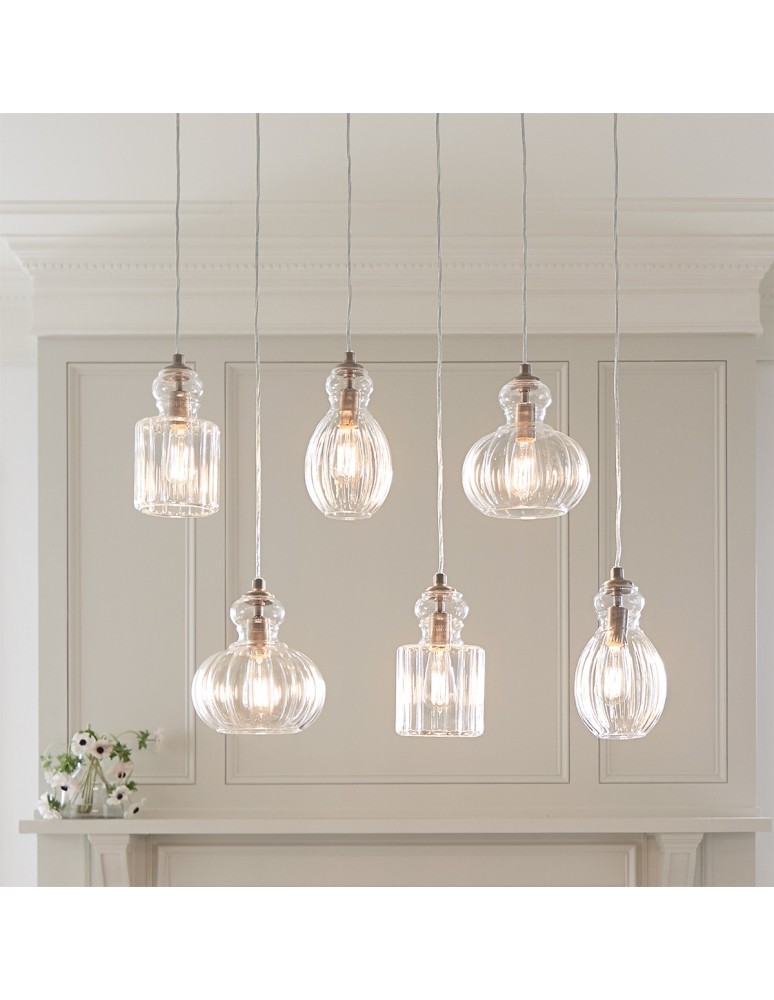 Pendant lamps - Elstead RIVIERA Pendant E27 1x60W Nickel KL-RIVIERA-P-A - product kolory-swiatla.pl 7