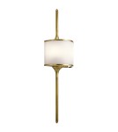 Bathroom wall lamps - Elstead MONA Wall lamp G9 2x3.5W IP44 Brass KL-MONA-L-NBR - product 1
