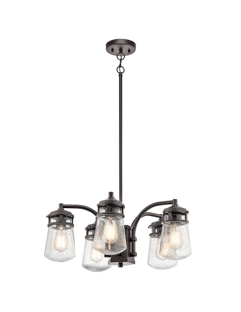 Loft chandeliers - Elstead LYNDON Outdoor Chandelier E27 5x75W IP44 Brown KL-LYNDON-5P-AZ - product kolory-swiatla.pl 1
