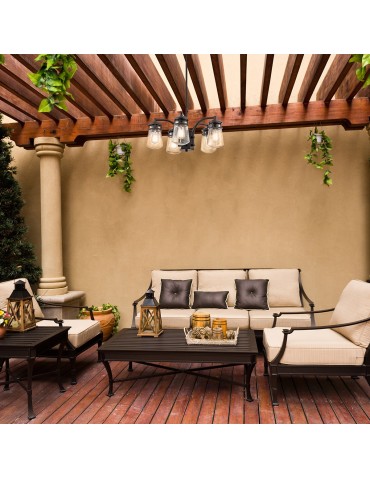 Elstead LYNDON Outdoor Chandelier E27 5x75W IP44 Brown KL-LYNDON-5P-AZ - product 2