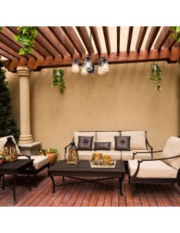 Elstead LYNDON Żyrandol Zewnętrzna E27 5x75W IP44 Brązowy KL-LYNDON-5P-AZ - produkt 2