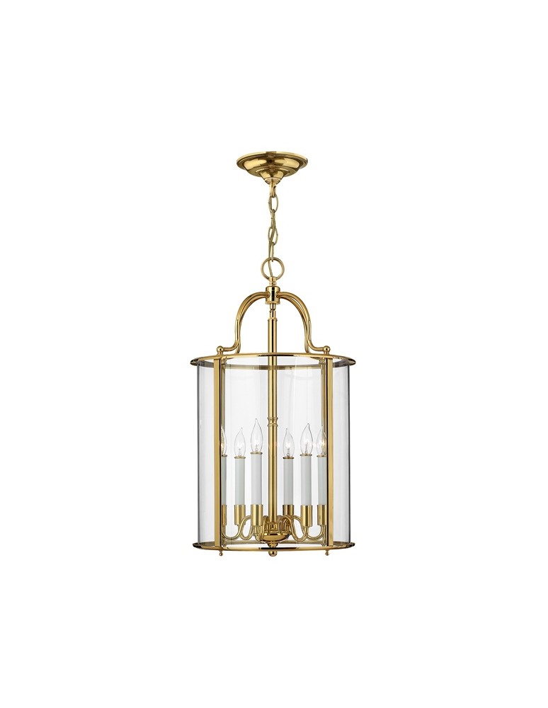 Hampton style chandeliers - Hinkley GENTRY 6x60W E14 HK/GENTRY/P/L PB Pendant. - product kolory-swiatla.pl 1