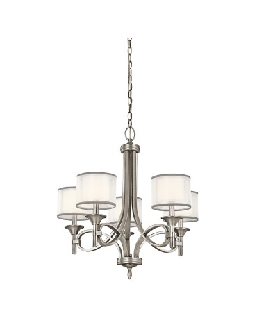 Elstead LACEY E14 5x60W Zinc Chandelier KL-LACEY5-AP