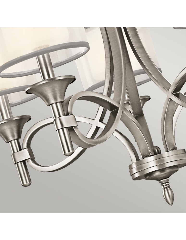 Chandelier with lampshade - Elstead LACEY E14 5x60W Zinc Chandelier KL-LACEY5-AP - product kolory-swiatla.pl 3