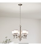 Chandelier with lampshade - Elstead LACEY E14 5x60W Zinc Chandelier KL-LACEY5-AP - product 6
