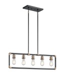 Loft chandeliers - Elstead IMAHN Chandelier E27 5x60W Brass KL-IMAHN-ISLE - product 1