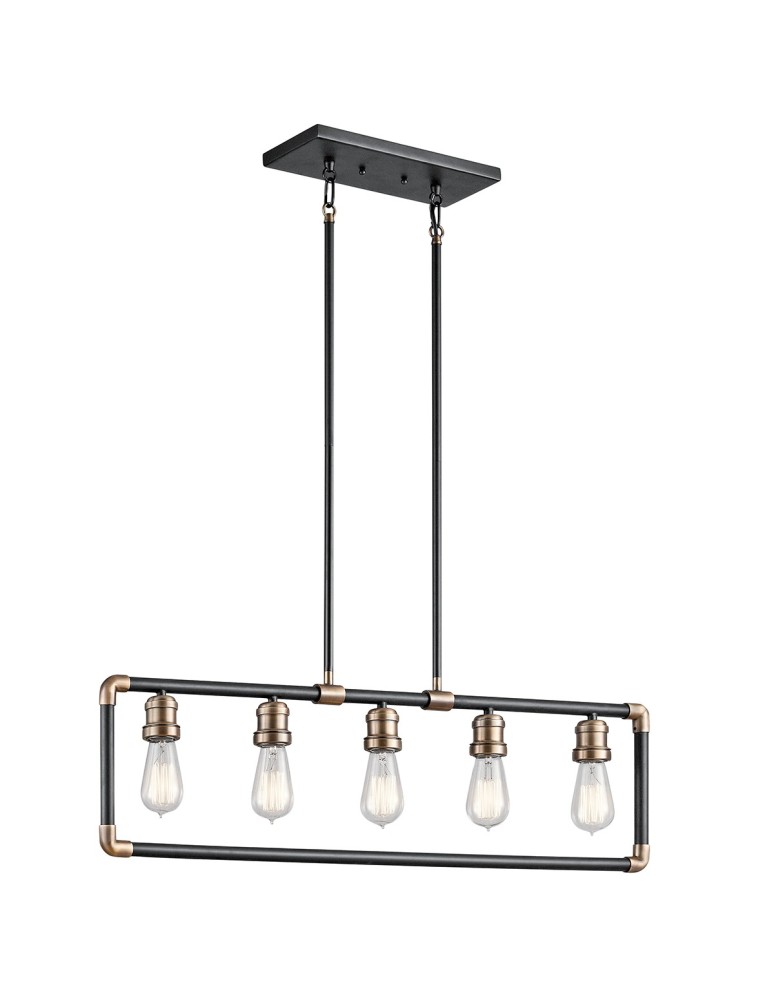Loft chandeliers - Elstead IMAHN Chandelier E27 5x60W Brass KL-IMAHN-ISLE - product kolory-swiatla.pl 1