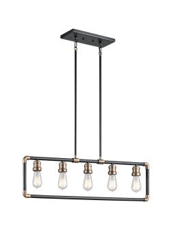Elstead IMAHN Chandelier E27 5x60W Brass KL-IMAHN-ISLE