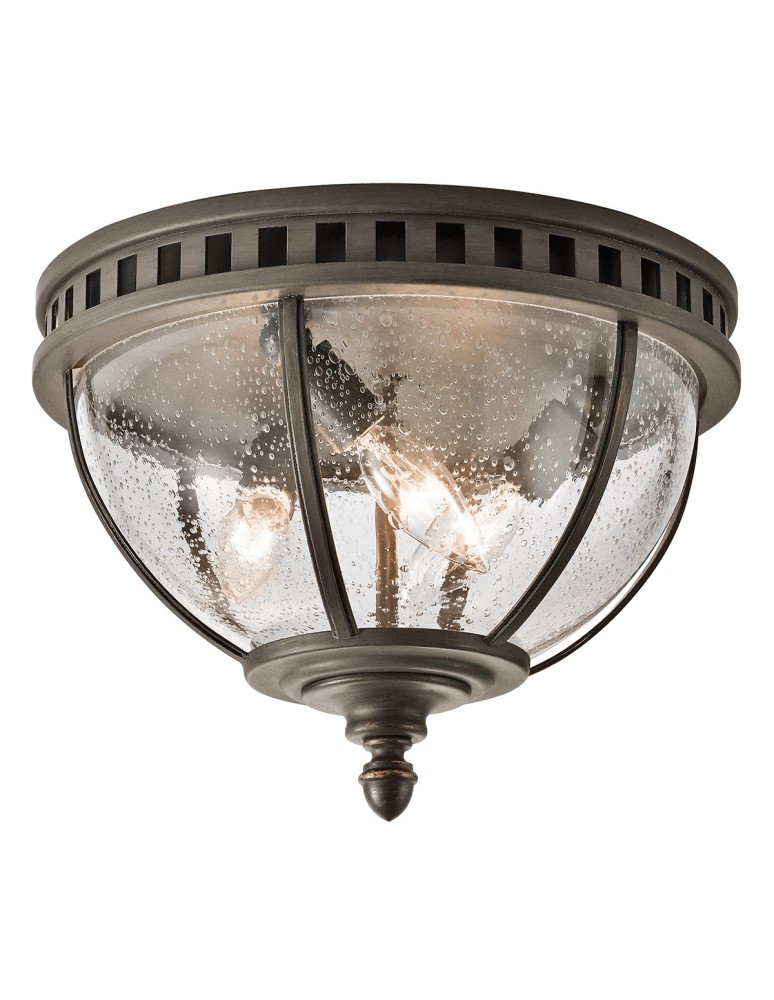 Outdoor ceiling lamps - Elstead HALLERON Plafond E14 3x40W IP44 Antique Bronze KL-HALLERON-F. - product kolory-swiatla.pl 1