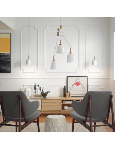 Elstead DANIKA E27 chandelier 3x60W White KL-DANIKA3 - product 2