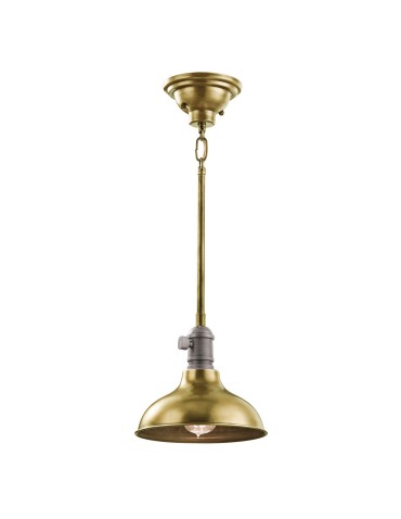 Elstead COBSON Pendant E27 1x60W Brass KL-COBSON-MP-BR