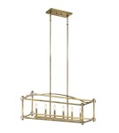 Geometric chandeliers - Elstead CAYDEN Chandelier E14 6x60W Brass KL-CAYDEN-ISLE - product 1