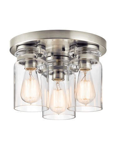Elstead BRINLEY Plafond E27 3x60W Nickel KL-BRINLEY-F-NI