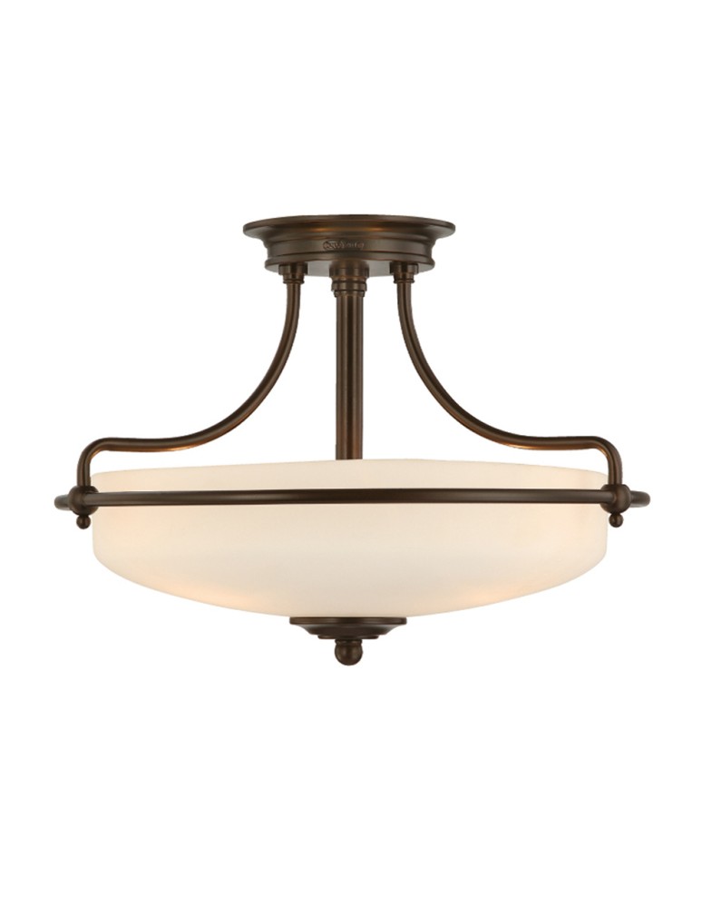 Retro ceiling lamps - Quoizel GRIFFIN 3x100W E27 QZ/GRIFFIN/SFSPN Ceiling light. - product kolory-swiatla.pl 1