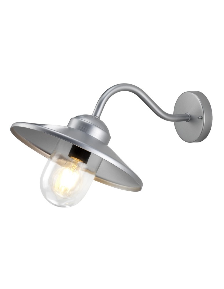 Outdoor wall lamps - Elstead KLAMPENBORG Wall lamp E27 1x60W IP44 Silver KLAMPENBORG - product kolory-swiatla.pl 1