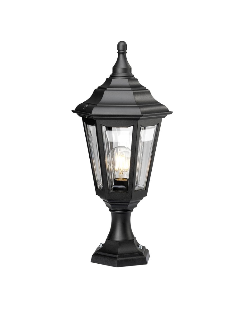 Standing garden lamps - Elstead KINSALE Outdoor Standing E27 1x100W IP44 Black KINSALE-PED-POR - product kolory-swiatla.pl 1