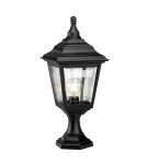 Standing garden lamps - Elstead KERRY Outdoor Standing E27 1x100W IP44 Black KERRY-PED-POR - product 1