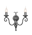 Wall lamps - Elstead Lighting Interior Wall lamp HARLECH 2x60W E14 HR2A BLACK - product 1