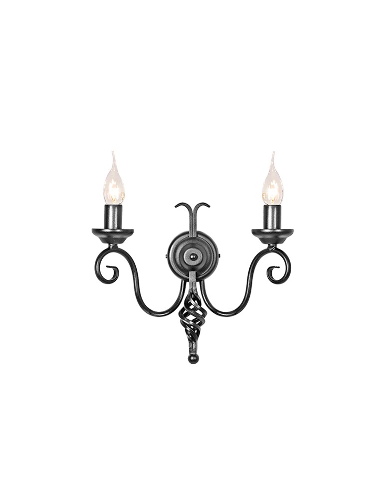 Wall lamps - Elstead Lighting Interior Wall lamp HARLECH 2x60W E14 HR2A BLACK - product kolory-swiatla.pl 1
