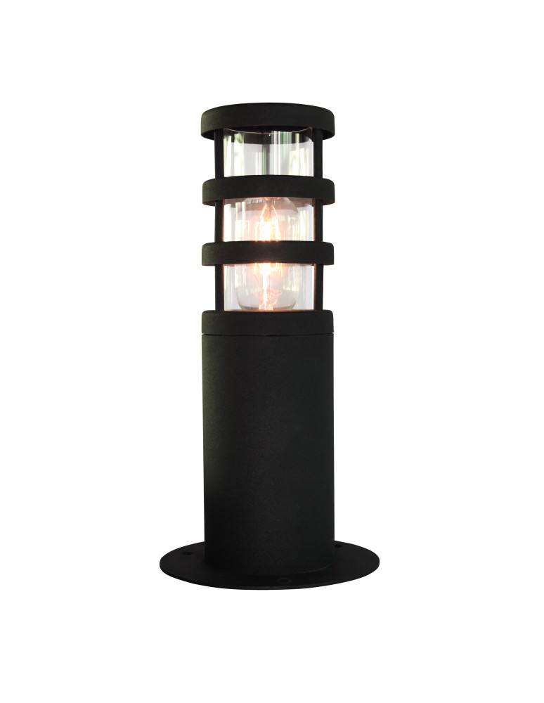 Standing garden lamps - Elstead HORNBAEK Outdoor Standing E27 1x60W IP44 Black HORNBAEK-PED - product kolory-swiatla.pl 1