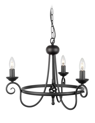 Elstead Lighting Interior Wisząca HARLECH 3x60W E14 HR3A BLACK