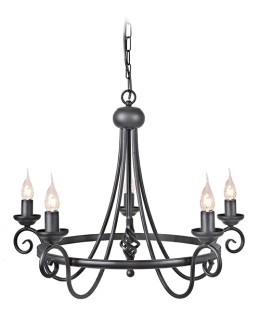 Elstead Lighting Interior Hanging HARLECH 5x60W E14 HR5 BLACK.