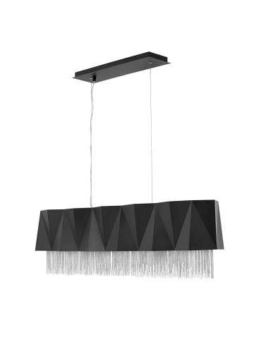 Elstead ZUMA Pendant E27 6x60W Black/Silver HK-ZUMA-ISLE-SBS