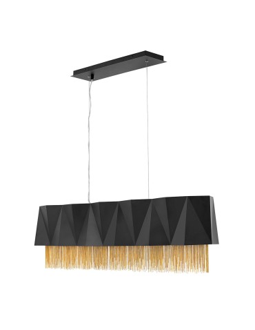 Elstead ZUMA Pendant E27 6x60W Black/Gold HK-ZUMA-ISLE-SBG