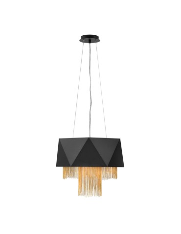 Elstead ZUMA Pendant E27 6x60W Black/Gold HK-ZUMA6-SBG