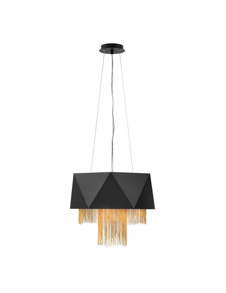 Pendant lamps - Elstead ZUMA Pendant E27 6x60W Black/Gold HK-ZUMA6-SBG - product kolory-swiatla.pl 1