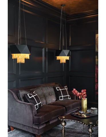Elstead ZUMA Pendant E27 6x60W Black/Gold HK-ZUMA6-SBG - product 2