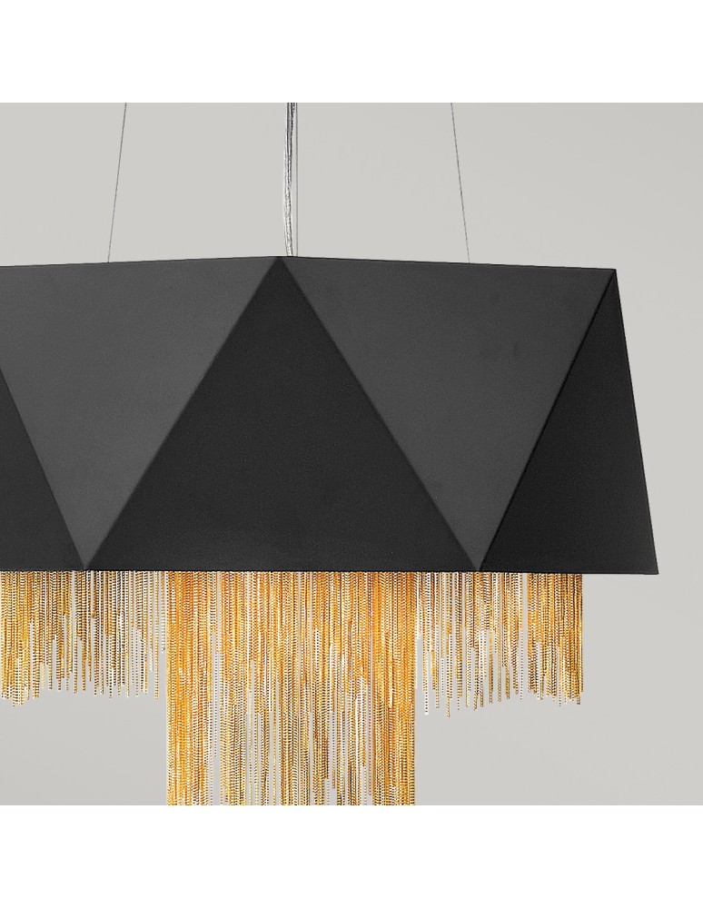 Pendant lamps - Elstead ZUMA Pendant E27 6x60W Black/Gold HK-ZUMA6-SBG - product kolory-swiatla.pl 3