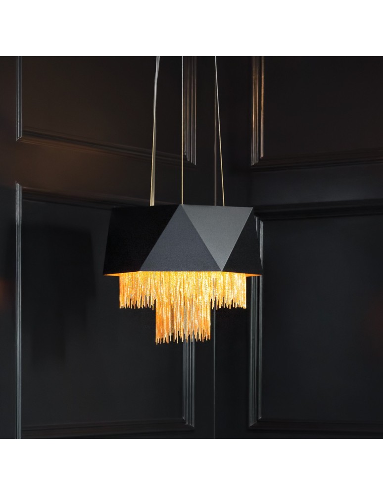 Pendant lamps - Elstead ZUMA Pendant E27 6x60W Black/Gold HK-ZUMA6-SBG - product kolory-swiatla.pl 5