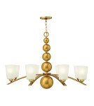 Modern chandeliers - Elstead ZELDA 8x60W Brass E27 Chandelier HK-ZELDA8-VS - product 1