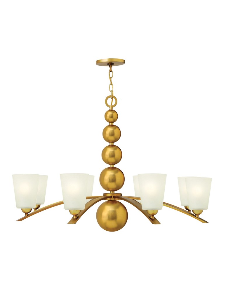 Modern chandeliers - Elstead ZELDA 8x60W Brass E27 Chandelier HK-ZELDA8-VS - product kolory-swiatla.pl 1