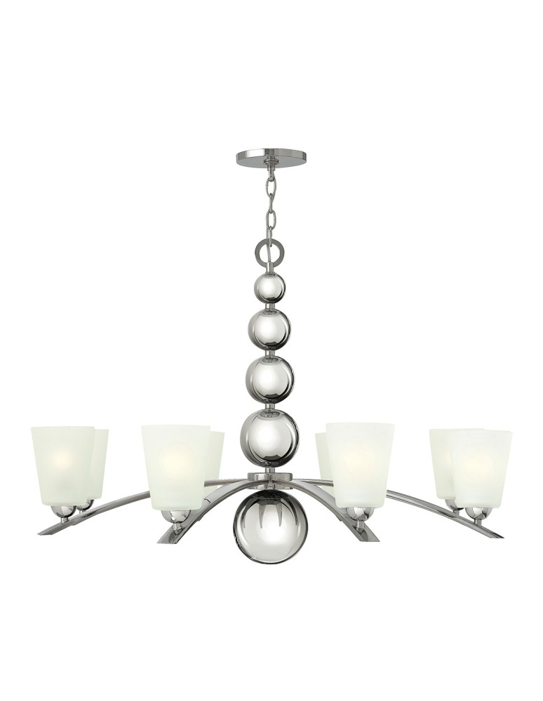 Modern chandeliers - Elstead ZELDA Chandelier E27 8x60W Nickel HK-ZELDA8-PN - product kolory-swiatla.pl 1