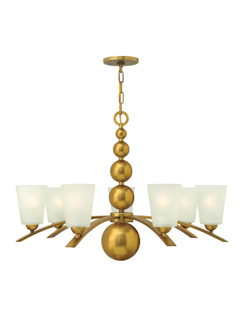 Modern chandeliers - Elstead ZELDA Chandelier E27 7x60W Brass HK-ZELDA7-VS - product kolory-swiatla.pl 1
