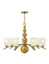 Elstead ZELDA Chandelier E27 7x60W Brass HK-ZELDA7-VS